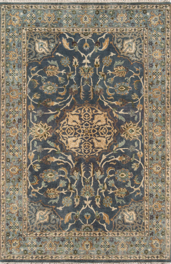 Momeni Shalimar SL-02 Hand Knotted Traditional Oriental Indoor Area Rug Blue 8'9" x 11'9" SHALISL-02BLU89B9