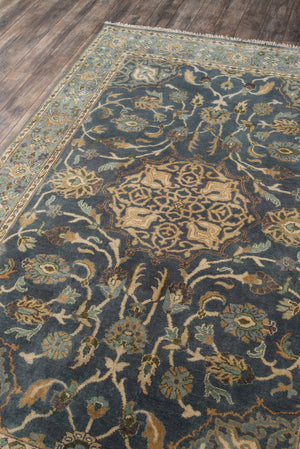 Momeni Shalimar SL-02 Hand Knotted Traditional Oriental Indoor Area Rug Blue 8'9" x 11'9" SHALISL-02BLU89B9