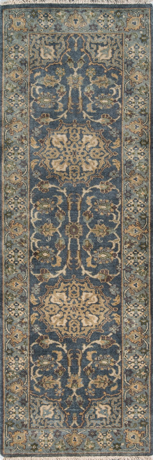 Momeni Shalimar SL-02 Hand Knotted Traditional Oriental Indoor Area Rug Blue 8'9" x 11'9" SHALISL-02BLU89B9