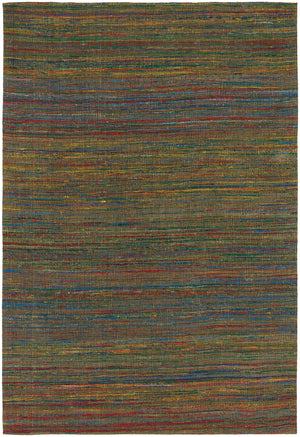 Chandra Rugs Shenaz 100% Polyester Hand-Woven Dhurrie Rug Multi Colored 7'9 x 10'6