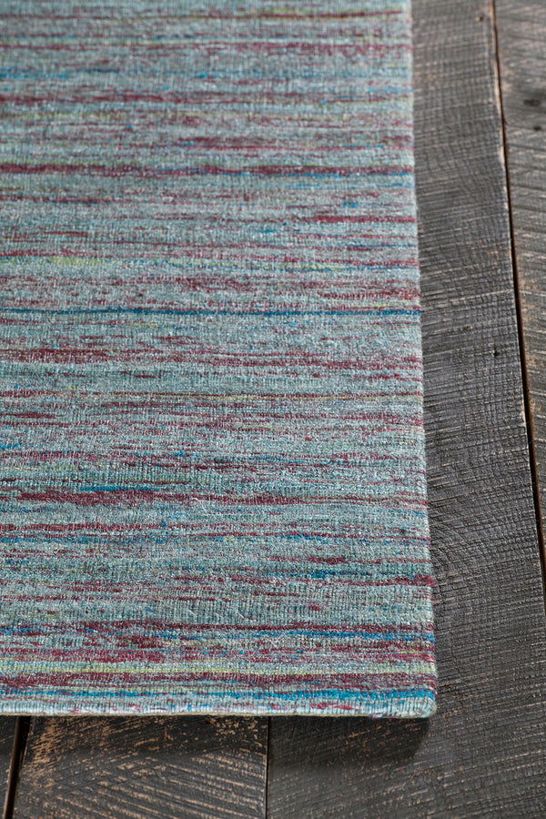 Chandra Rugs Shenaz 100% Polyester Hand-Woven Dhurrie Rug Blue 7'9 x 10'6