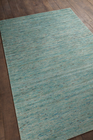 Chandra Rugs Shenaz 100% Polyester Hand-Woven Dhurrie Rug Blue 7'9 x 10'6