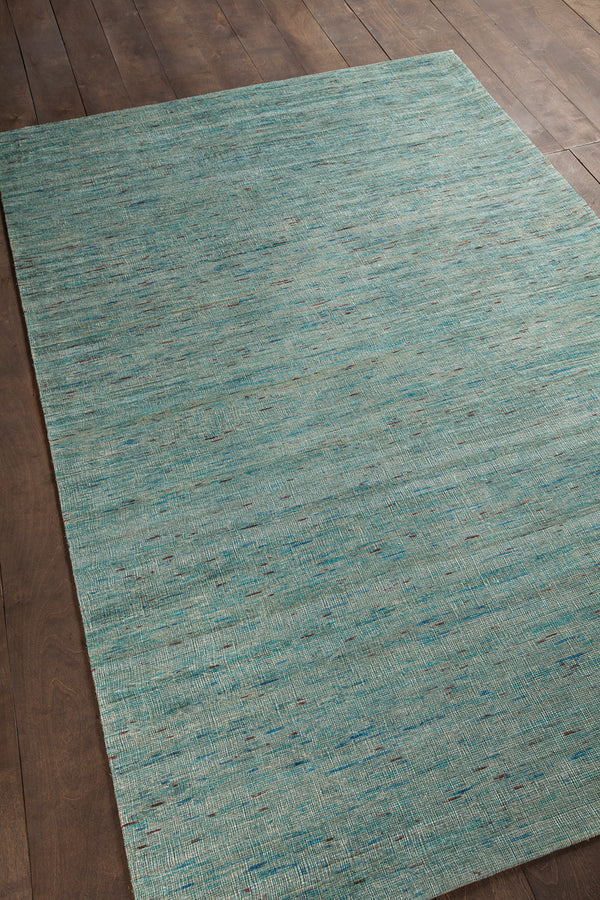 Chandra Rugs Shenaz 100% Polyester Hand-Woven Dhurrie Rug Blue 7'9 x 10'6