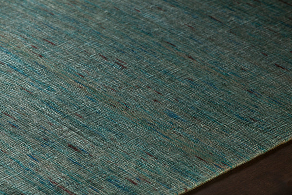 Chandra Rugs Shenaz 100% Polyester Hand-Woven Dhurrie Rug Blue 7'9 x 10'6