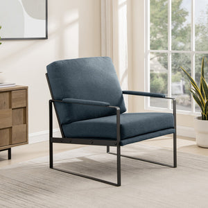 Walker Edison Soho Modern/Urban Chic Metal Arm Accent Chair SHOU1OIB