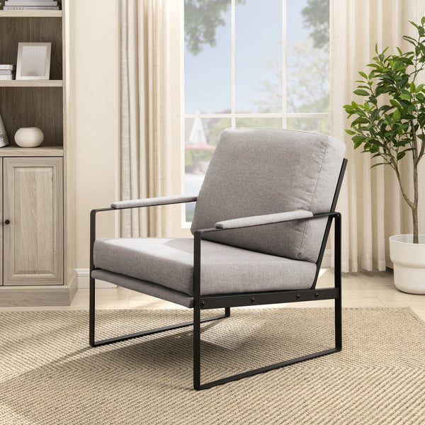 Walker Edison Soho Modern/Urban Chic Metal Arm Accent Chair SHOU1OMS