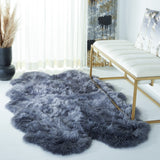 Safavieh Sheep Skin 121 Natural Sheep skin made with dying Sheep Skin Rug SHS121F-5