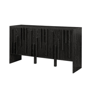 Walker Edison Silas Deco/Contemporary 55" 3-Door Vertical Detail Sideboard SILD5DBL