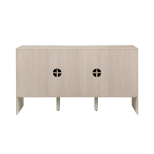 Walker Edison Silas Deco/Contemporary 55" 3-Door Vertical Detail Sideboard SILD5DIO