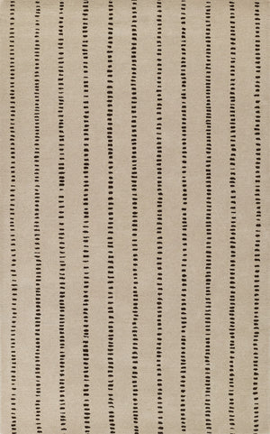 Momeni Simba SIM-1 Hand Tufted Contemporary Striped Indoor Area Rug Ivory 9' x 12' SIMBASIM-1IVY90C0