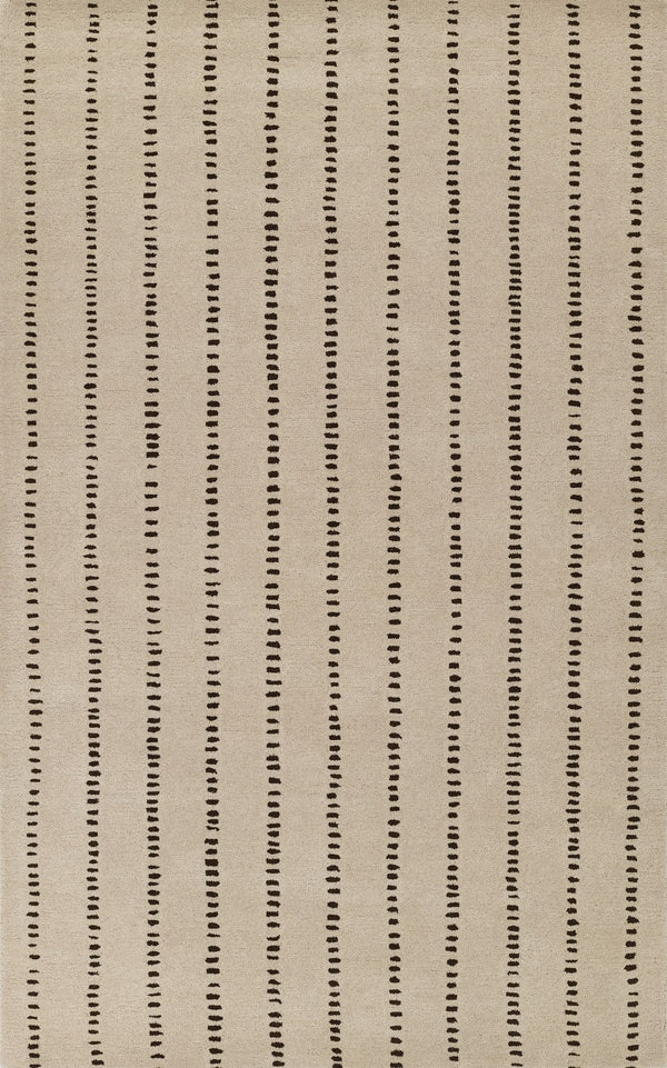 Momeni Simba SIM-1 Hand Tufted Contemporary Striped Indoor Area Rug Ivory 9' x 12' SIMBASIM-1IVY90C0