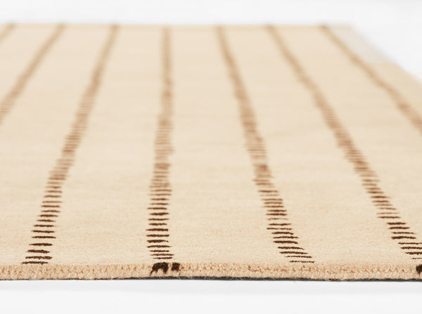 Momeni Simba SIM-1 Hand Tufted Contemporary Striped Indoor Area Rug Ivory 9' x 12' SIMBASIM-1IVY90C0