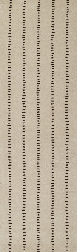 Momeni Simba SIM-1 Hand Tufted Contemporary Striped Indoor Area Rug Ivory 9' x 12' SIMBASIM-1IVY90C0