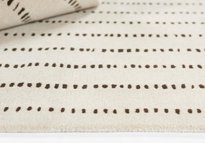 Momeni Simba SIM-1 Hand Tufted Contemporary Striped Indoor Area Rug Ivory 9' x 12' SIMBASIM-1IVY90C0