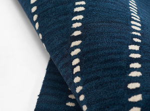 Momeni Simba SIM-1 Hand Tufted Contemporary Striped Indoor Area Rug Navy 9' x 12' SIMBASIM-1NVY90C0