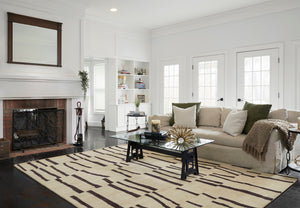Momeni Simba SIM-4 Hand Tufted Contemporary Geometric Indoor Area Rug Ivory 9' x 12' SIMBASIM-4IVY90C0