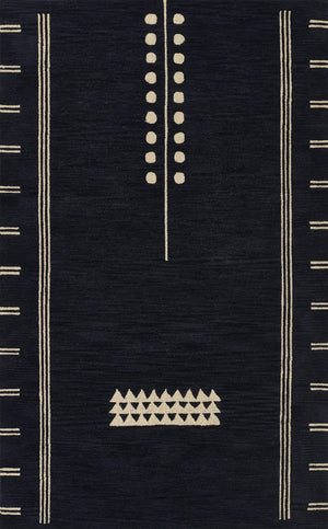 Momeni Simba SIM-5 Hand Tufted Contemporary Geometric Indoor Area Rug Navy 9' x 12' SIMBASIM-5NVY90C0