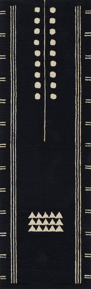 Momeni Simba SIM-5 Hand Tufted Contemporary Geometric Indoor Area Rug Navy 9' x 12' SIMBASIM-5NVY90C0
