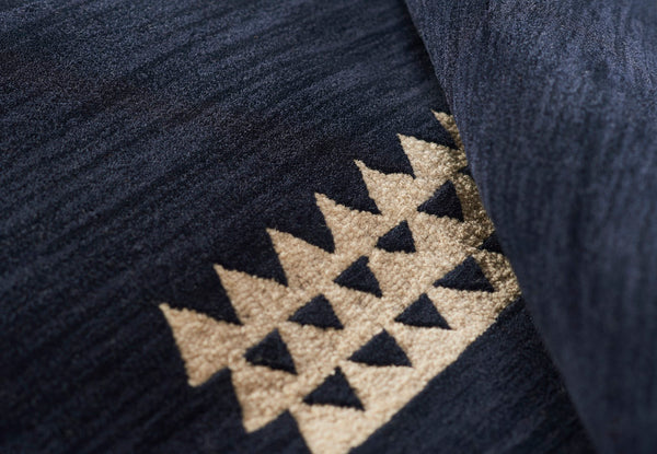 Momeni Simba SIM-5 Hand Tufted Contemporary Geometric Indoor Area Rug Navy 9' x 12' SIMBASIM-5NVY90C0