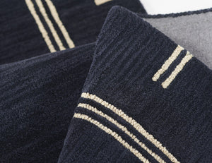 Momeni Simba SIM-5 Hand Tufted Contemporary Geometric Indoor Area Rug Navy 9' x 12' SIMBASIM-5NVY90C0