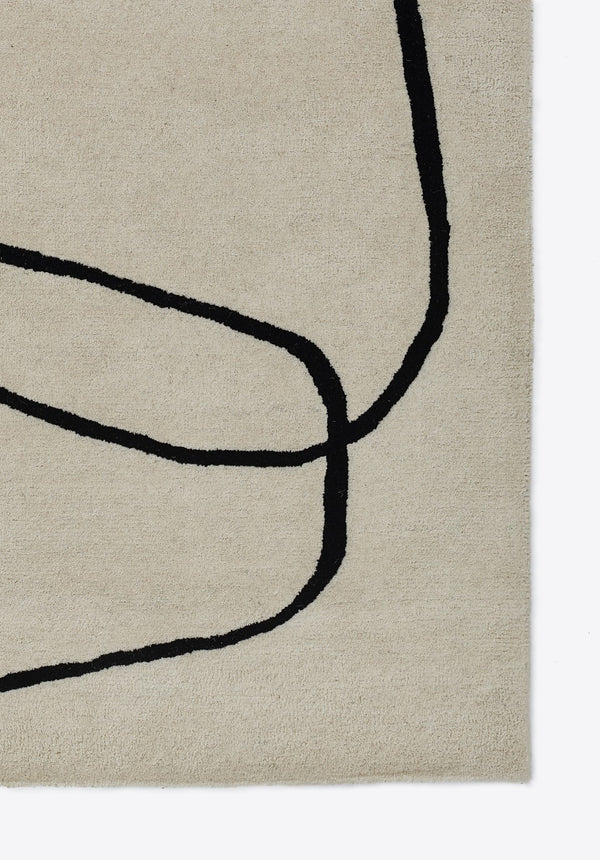 Momeni Simba SIM-8 Hand Tufted Contemporary Geometric Indoor Area Rug Ivory 9' x 12' SIMBASIM-8IVY90C0