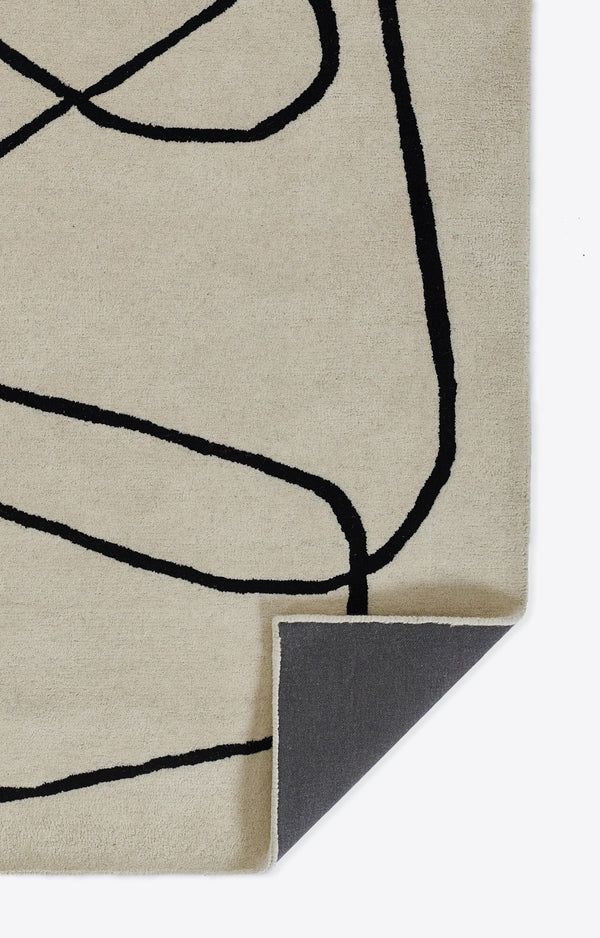 Momeni Simba SIM-8 Hand Tufted Contemporary Geometric Indoor Area Rug Ivory 9' x 12' SIMBASIM-8IVY90C0