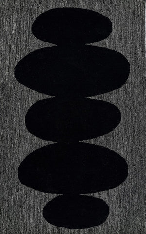 Momeni Simba SIM-9 Hand Tufted Contemporary Geometric Indoor Area Rug Black 9' x 12' SIMBASIM-9BLK90C0