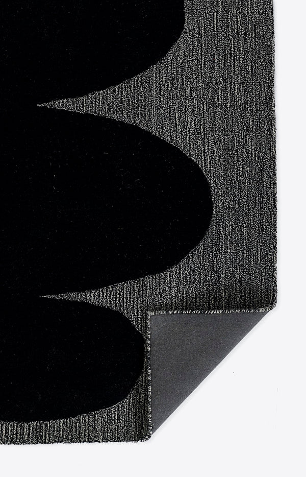 Momeni Simba SIM-9 Hand Tufted Contemporary Geometric Indoor Area Rug Black 9' x 12' SIMBASIM-9BLK90C0