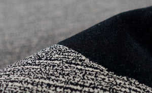 Momeni Simba SIM-9 Hand Tufted Contemporary Geometric Indoor Area Rug Black 9' x 12' SIMBASIM-9BLK90C0