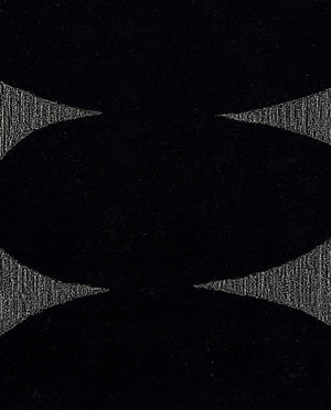 Momeni Simba SIM-9 Hand Tufted Contemporary Geometric Indoor Area Rug Black 9' x 12' SIMBASIM-9BLK90C0