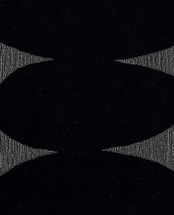 Momeni Simba SIM-9 Hand Tufted Contemporary Geometric Indoor Area Rug Black 9' x 12' SIMBASIM-9BLK90C0