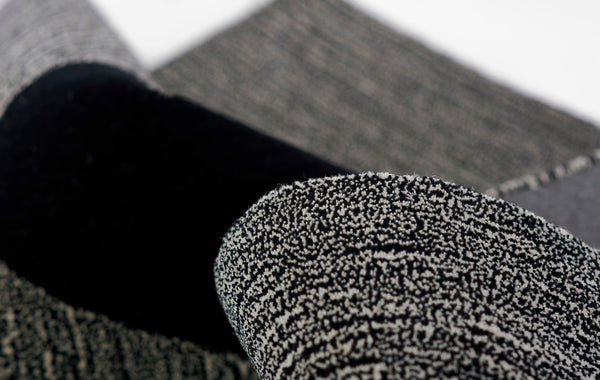 Momeni Simba SIM-9 Hand Tufted Contemporary Geometric Indoor Area Rug Black 9' x 12' SIMBASIM-9BLK90C0