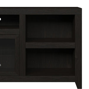 Legends Furniture Contemporary Modern Oak TV Stand for TV's up to 100 Inches, Black SK1595.MOC