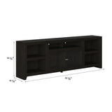 Contemporary Modern Oak TV Stand for TV's up to 100 Inches, Black