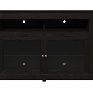 Legends Furniture Contemporary Modern Oak TV Stand for TV's up to 100 Inches, Black SK1595.MOC