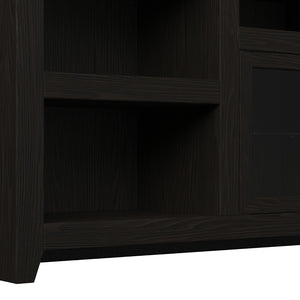 Legends Furniture Contemporary Modern Oak TV Stand for TV's up to 100 Inches, Black SK1595.MOC