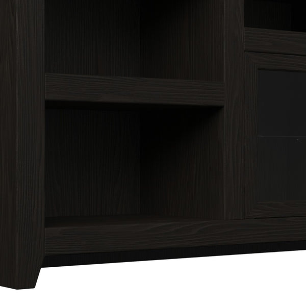 Legends Furniture Contemporary Modern Oak TV Stand for TV's up to 100 Inches, Black SK1595.MOC