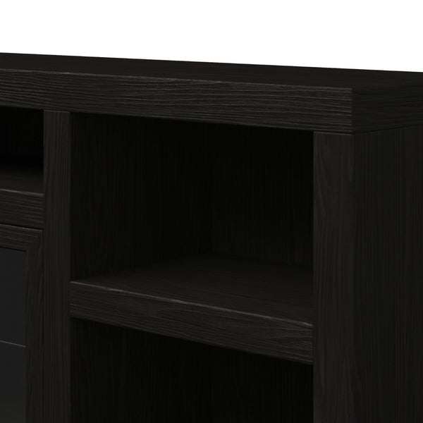 Legends Furniture Contemporary Modern Oak TV Stand for TV's up to 100 Inches, Black SK1595.MOC