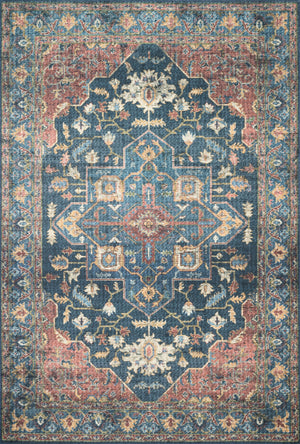 Loloi Skye SKY-08 100% Polyester Pile Power Loomed Traditional Rug SKYESKY-08DEBK800R