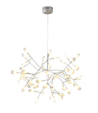 Bethel Metal & Acrylic LED Chandelier in Silver