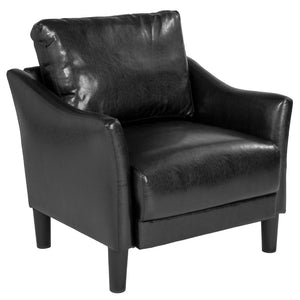 English Elm EE2489 Contemporary Living Room Grouping - Chair Black LeatherSoft EEV-16162