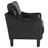 English Elm EE2489 Contemporary Living Room Grouping - Chair Black LeatherSoft EEV-16162