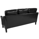 English Elm EE2491 Contemporary Living Room Grouping - Sofa Black LeatherSoft EEV-16167