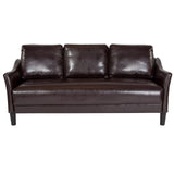 English Elm EE2491 Contemporary Living Room Grouping - Sofa Brown LeatherSoft EEV-16168