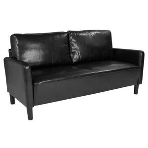 English Elm EE2495 Contemporary Living Room Grouping - Sofa Black LeatherSoft EEV-16176