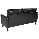 English Elm EE2495 Contemporary Living Room Grouping - Sofa Black LeatherSoft EEV-16176