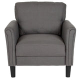 English Elm EE2499 Contemporary Living Room Grouping - Chair Dark Gray Fabric EEV-16184