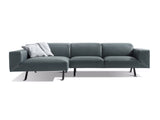 Henry Sectional 100% Made In Italy, Chaise On Left When Facing, Grey Top Grain Italian Leather 5...