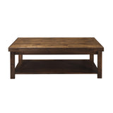 Rustic Distressed Coffee Table, Fully Assembled, Whiskey