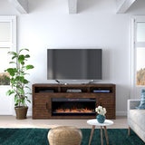 Legends Furniture Rustic Distressed TV Stand with Electric Fireplace Included SL5401.WKY